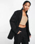 Фото #1 товара Something New X Naomi Anwer oversized blazer co-ord in black