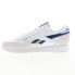 Фото #5 товара Reebok Classic Leather Mens White Leather Lace Up Lifestyle Sneakers Shoes