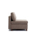 Grey Linen Middle Module Sectional Sofa with Armless Chair