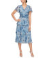 Women's Printed Tiered Midi Dress