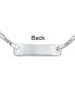 Thin Danity Identification ID Bracelet Figaro Name Plated Small Wrist 6 Inch For Women Sterling Silver