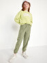 High-Waisted StretchTech Cargo Jogger Pants for Girls