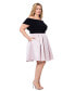 Фото #3 товара Plus Size Off-The-Shoulder Short-Sleeve Fit & Flare Dress