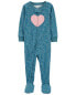 Baby 1-Piece Heart 100% Snug Fit Cotton Footie Pajamas 12M