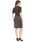 Фото #2 товара Petite Metallic Rib-Knit Tweed Sheath Dress