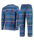 ფოტო #1 პროდუქტის Men's Royal Florida Gators Ugly Sweater Knit Long Sleeve Top and Pant Set