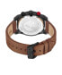 ფოტო #3 პროდუქტის Men's Sherbrook Tan Leather Strap Watch 46mm