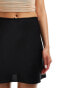 New Look satin mini skirt in black