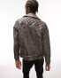 Topman distressed quilted leather jacket in black M - фото #4