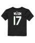 Фото #3 товара Toddler Garrett Wilson Black New York Jets Player Name Number T-Shirt