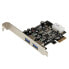 Фото #2 товара StarTech.com 2 Port PCI Express (PCIe) SuperSpeed USB 3.0 Card Adapter with UASP - LP4 Power - PCIe - USB 3.2 Gen 1 (3.1 Gen 1) - Full-height / Low-profile - PCIe 2.0 - 3 m - CE - FCC