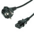 ROLINE Power Cable - straight IEC Connector 3 m - 3 m - CEE7/7 - C13 coupler - 250 V - 10 A