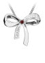 Фото #1 товара Charming silver pendant bow with garnet PG000097