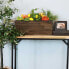 Фото #2 товара Acacia Wood Rectangle Tray Planter with Handles/Liner - Brown