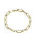 ფოტო #1 პროდუქტის Textured Paperclip Link Chain Bracelet in 10k Gold