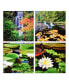 "Amazon'S Water Lilies" Frameless Free Floating Reverse Printed Tempered Glass Nature Scapes Wall Art, 20" x 20" x 0.2" Each