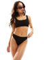 Фото #2 товара & Other Stories mix and match crinkle high waist bikini bottoms in black