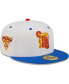 Фото #1 товара Men's White, Royal Detroit Tigers Inaugural Season At Comerica Park Cherry Lolli 59Fifty Fitted Hat