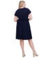 ფოტო #2 პროდუქტის Plus Size Keyhole Fit & Flare Dress