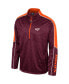 Фото #2 товара Men's Maroon Virginia Tech Hokies Marled Half-Zip Jacket