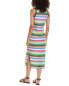 Sol Angeles Samba Stripe Midi Dress Women's White L