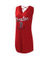 Women's Red Boston Red Sox Game Time Slub Beach V-Neck Cover-Up Dress