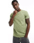 Tommy Hilfiger logo tipped t-shirt in olive green