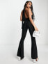 Фото #2 товара ASOS DESIGN jersey knot front jumpsuit in black