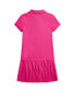 ფოტო #2 პროდუქტის Big Girls Pleated Stretch Mesh Polo Dress