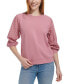 Women's Embroidered-Sleeve Top Сиреневый, M - фото #1