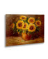 Фото #2 товара Masters Fine Art Sunflowers Still Life Floating Brushed Aluminum Art - 22" x 25"