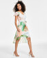 Фото #3 товара Women's Flutter-Sleeve Faux-Wrap Midi Dress