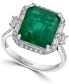 ფოტო #1 პროდუქტის EFFY® Emerald (5-1/2 ct. t.w.) & Diamond (1/2 ct. t.w.) Statement Ring in 14k Gold or 14k White Gold