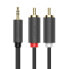 Фото #2 товара Kabel przewód audio 3.5 mm mini jack - 2x RCA 1.5m czarny