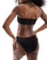 Фото #2 товара Daisy Street textured ring detail bandeau bikini top co-ord in black