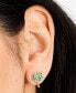 ფოტო #3 პროდუქტის Gold-Tone Color Pavé Palm Tree Stud Earrings