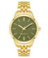 Фото #1 товара Women's Quartz Gold-Tone Alloy Link Bracelet Watch, 34mm