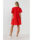 Women's Knit Woven Mixed Dress