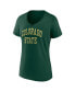 Women's Green Colorado State Rams Basic Arch V-Neck T-shirt