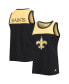 Men's Black, Gold New Orleans Saints Team Touchdown Fashion Tank Top