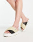 Фото #4 товара Jordan Sophia sliders in shadown brown and team gold