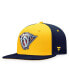 ფოტო #1 პროდუქტის Branded Men's Gold/Navy Nashville Predators Authentic Pro Special Edition Snapback Hat