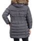 Фото #2 товара Women's Plus Size Faux-Fur-Trim Hooded Puffer Coat, Created for Macy's