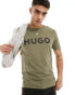 Фото #1 товара HUGO RED Dulivio logo t-shirt in khaki