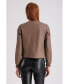 Women's Leather Jacket, Brown Коричневый, Средний - фото #3