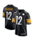 Men's Terry Bradshaw Black Pittsburgh Steelers Retired Player Game Jersey