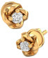 ფოტო #3 პროდუქტის Diamond Swirl Stud Earrings (1/10 ct. t.w.) in 10k White Gold or 10k Yellow Gold