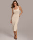 ფოტო #3 პროდუქტის Donna Karan Women's Square-Neck Sheath Dress