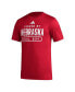 ფოტო #3 პროდუქტის Men's Scarlet Nebraska Huskers AEROREADY Pregame T-shirt
