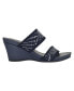 Фото #2 товара Women's Verbena Embellished Stretch Wedge Sandals